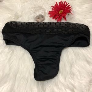 🔥Ujena Sexy Sheer Thong French Dot Bikini Bottom